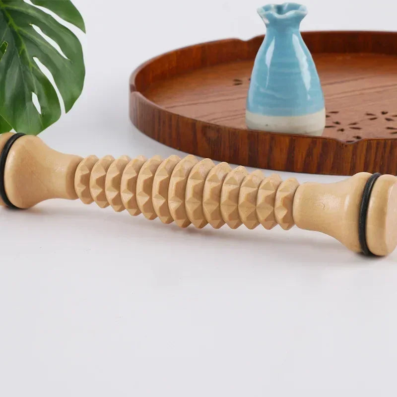Wooden Foot Roller, Foot Massager for Plantar Fasciitis, Stress Relief, Relaxation Wood Massge