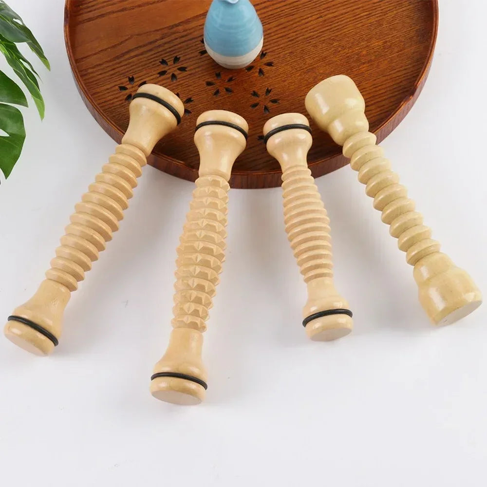 Wooden Foot Roller, Foot Massager for Plantar Fasciitis, Stress Relief, Relaxation Wood Massge