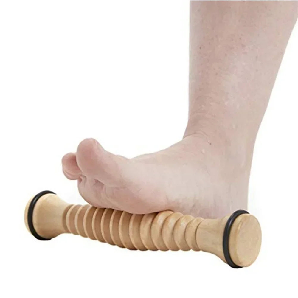 Wooden Foot Roller, Foot Massager for Plantar Fasciitis, Stress Relief, Relaxation Wood Massge