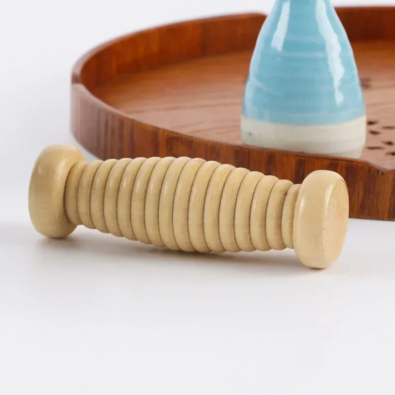 Wooden Foot Roller, Foot Massager for Plantar Fasciitis, Stress Relief, Relaxation Wood Massge