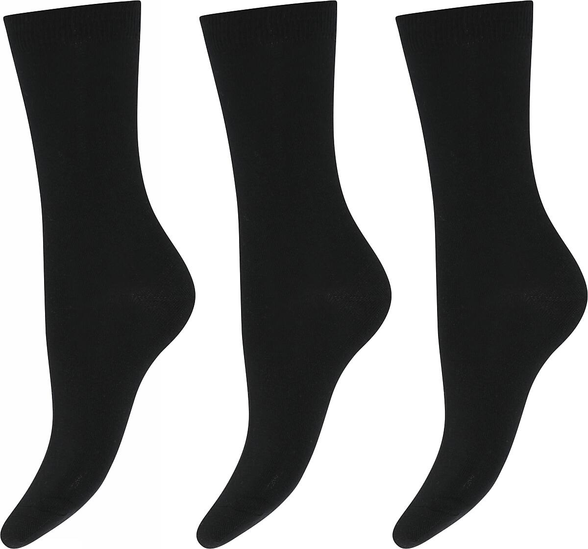 Ankle Socks 3-Pack | Organic Cotton | Black | 37-41 (Onesize)