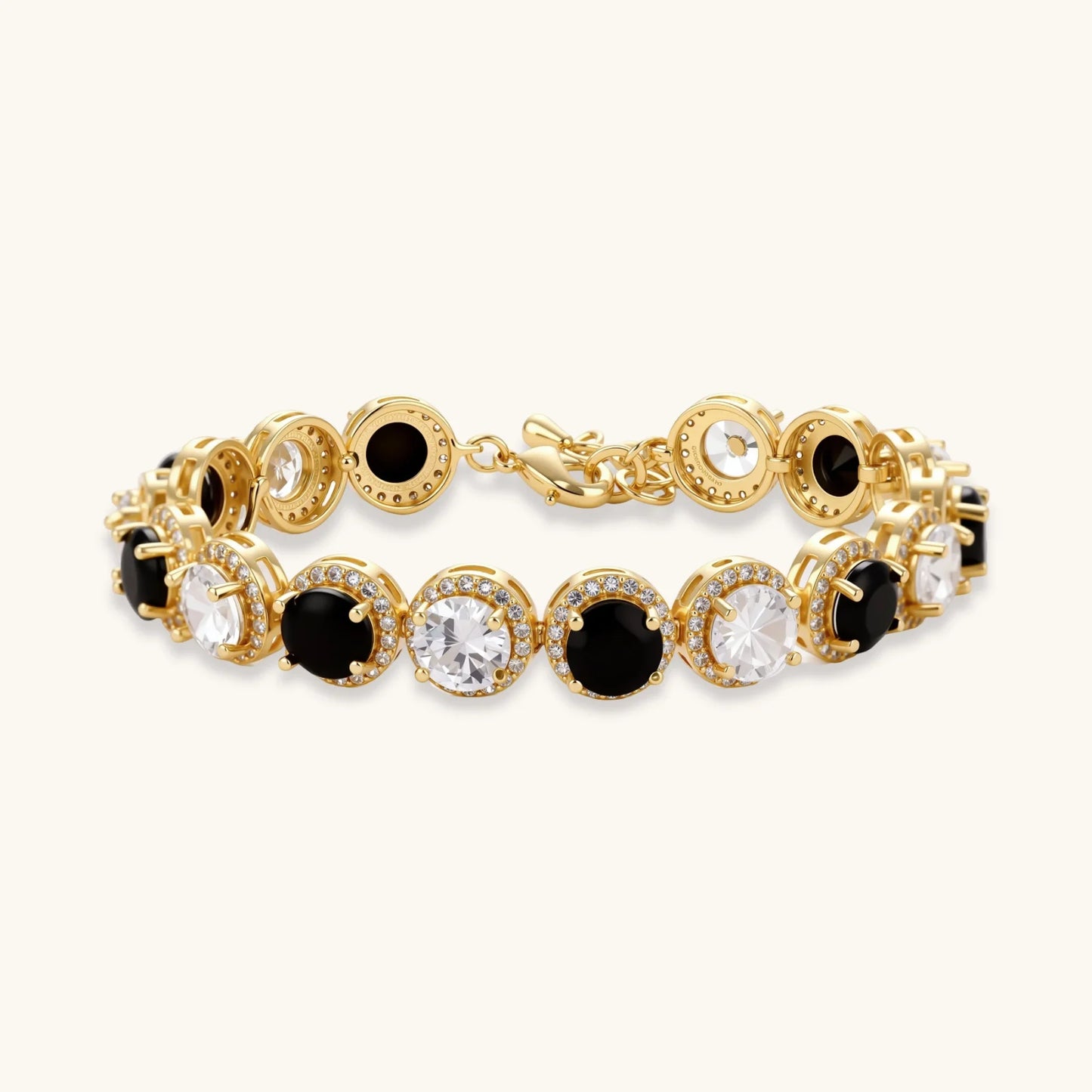 Noir Luxe Jewelry Set in 14K Gold Plating with Zirconia - eco-brass - Skin-friendly comfort