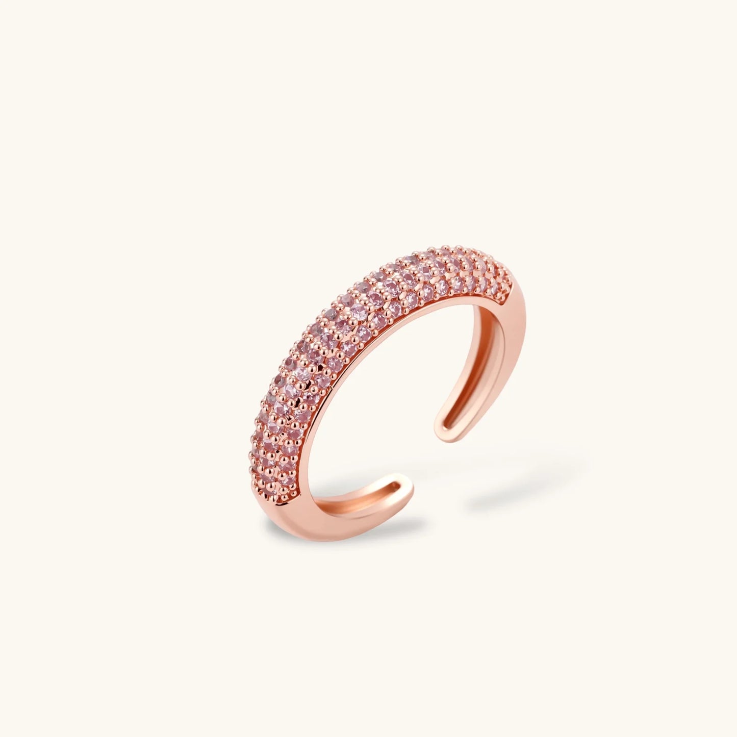 Sparkling Glitzy Rose Gold Jewelry Set in Environmentally Friendly Eco-Brass Plated with 14K Gold and Cubic Zirconia