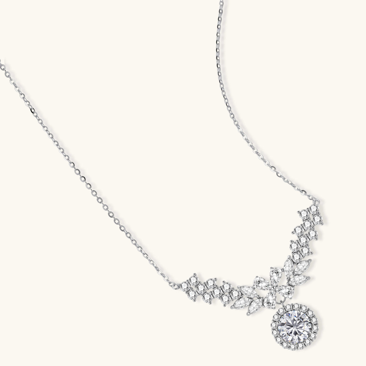 Elegant sølvsmykke med moissanitt | 925 sterling sølv