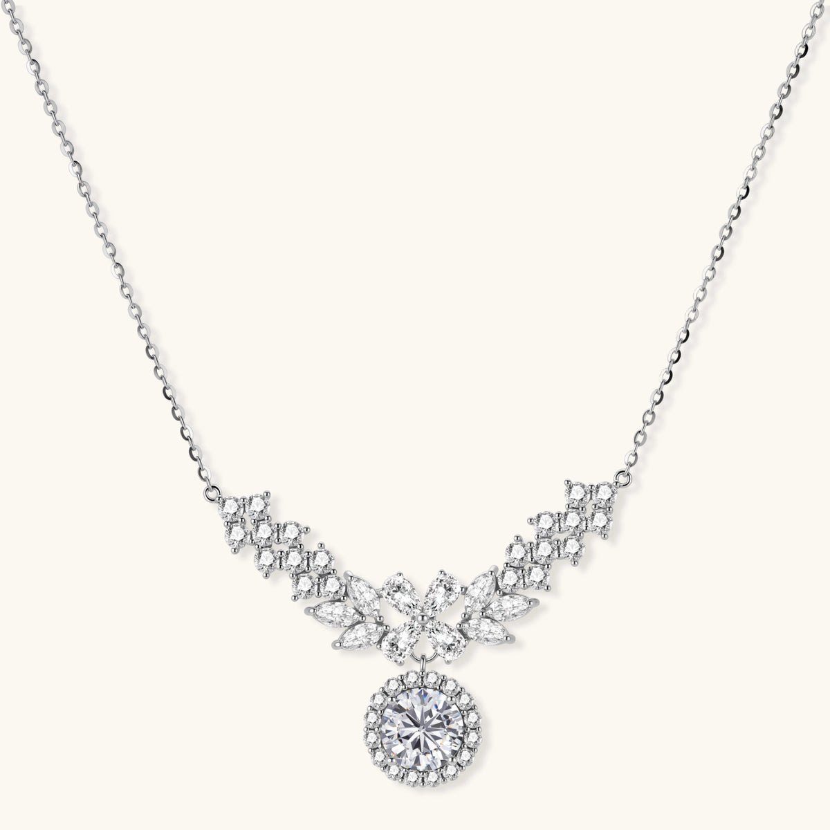 Elegant sølvsmykke med moissanitt | 925 sterling sølv