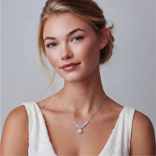 Elegant sølvsmykke med moissanitt | 925 sterling sølv