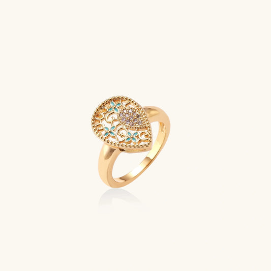 Enchanted Heart Ring | 18K Gold Plated Eco Brass
