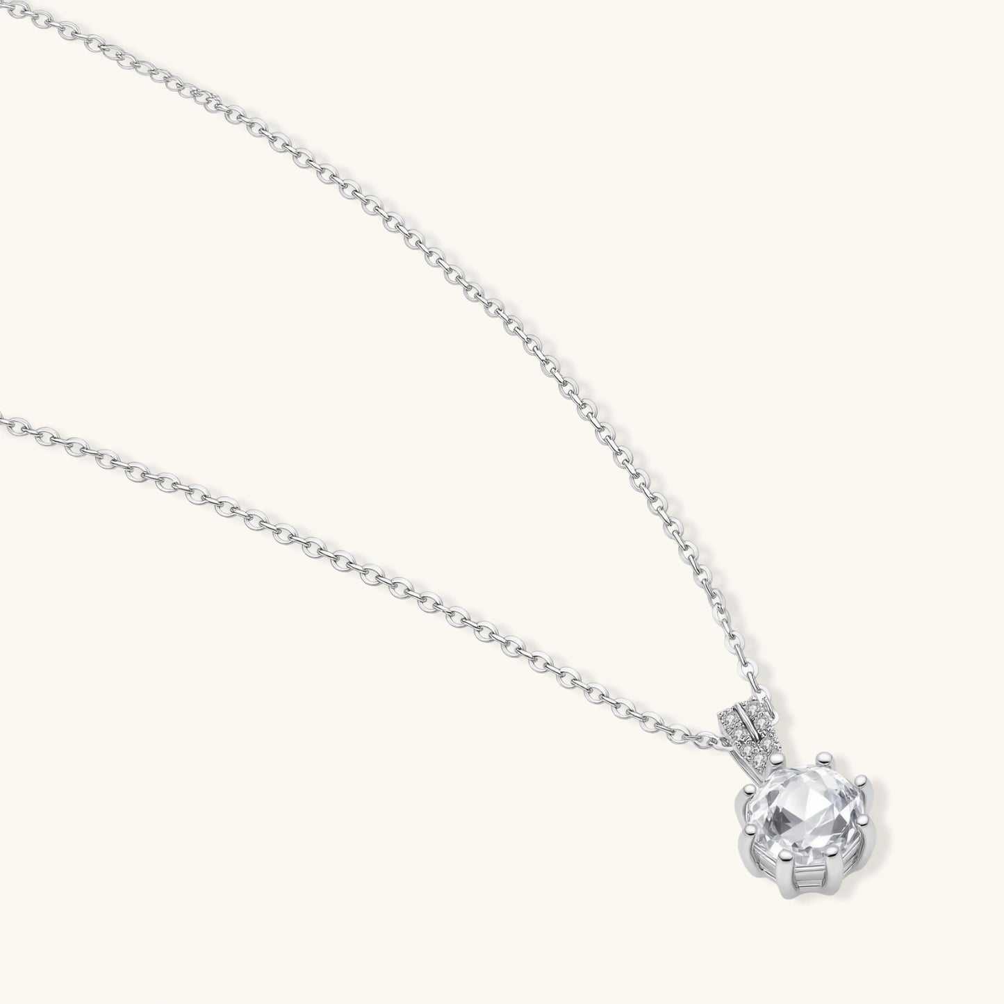 Crystal Clarity Pendant | Platinum-Plated 925 Sterling Silver