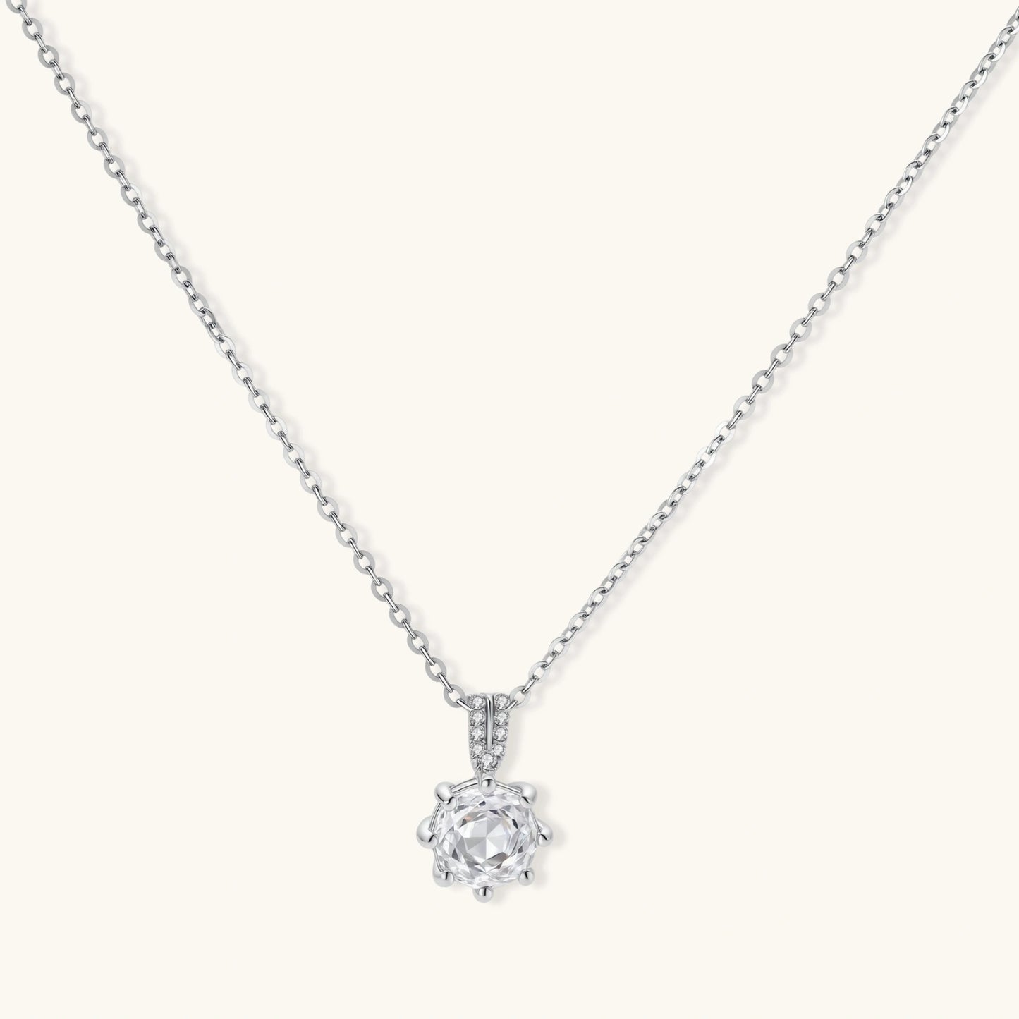Crystal Clarity Pendant | Platinum-Plated 925 Sterling Silver
