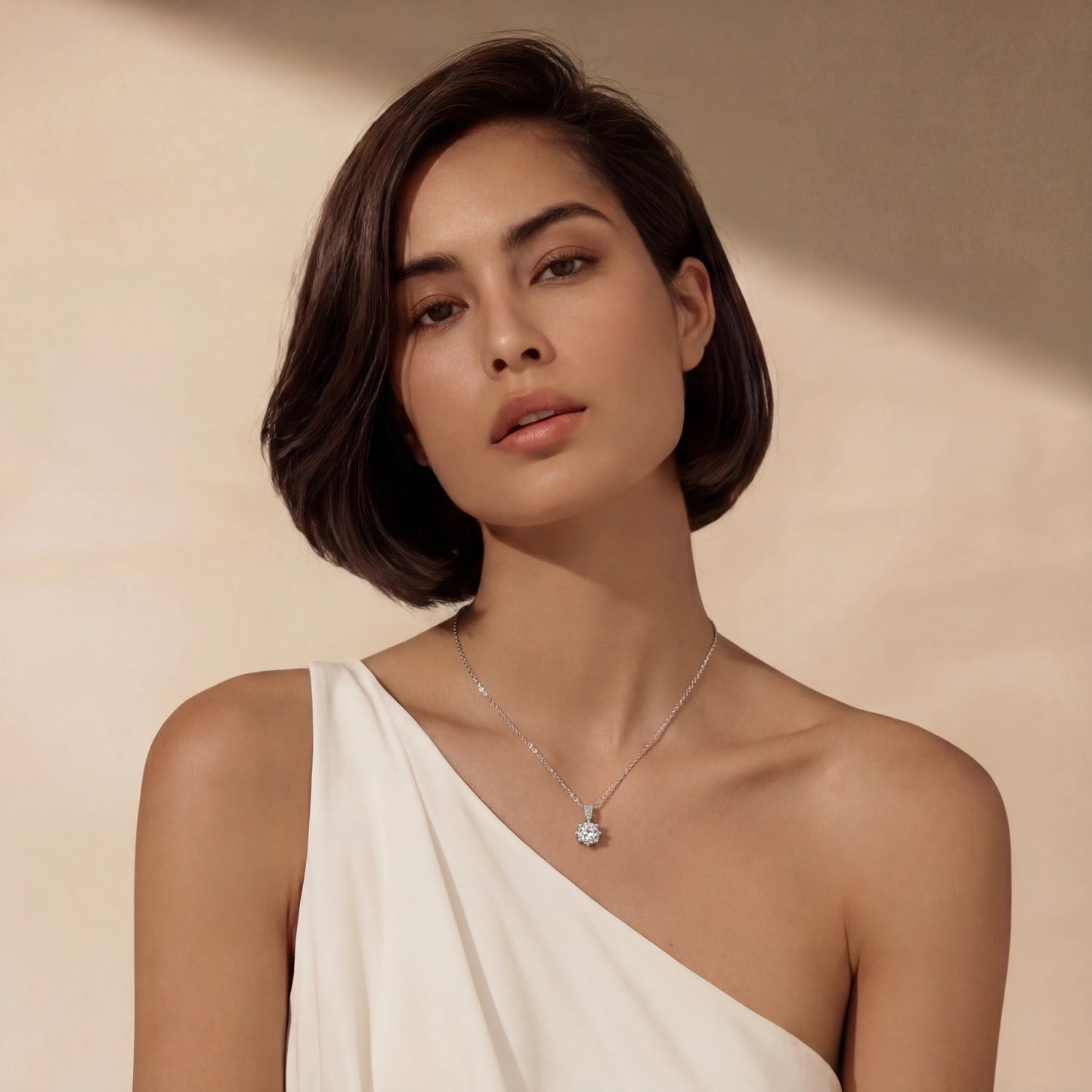 Crystal Clarity Pendant | Platinum-Plated 925 Sterling Silver