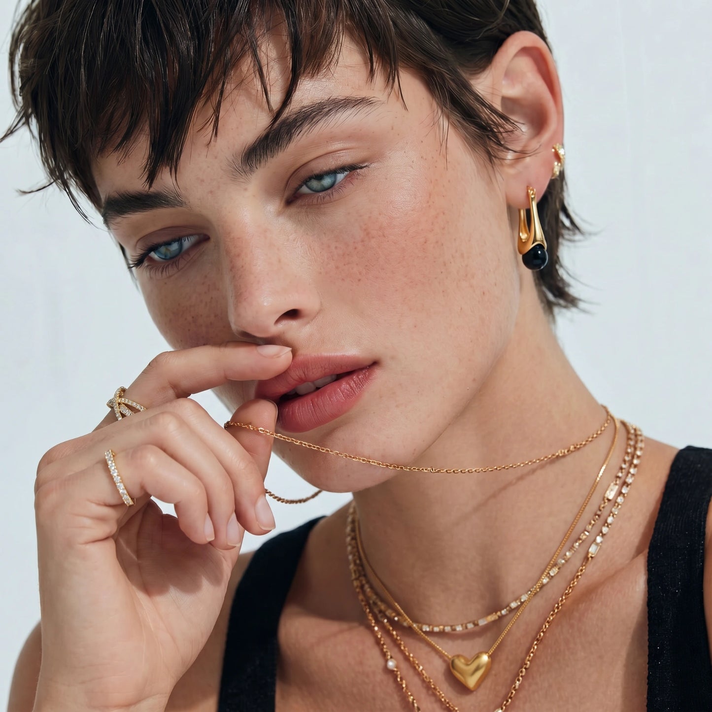 Eternal Spark Ring | 14 K Gold Plated Eco-Brass & Zirconia
