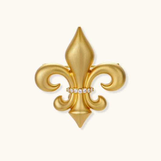 Royal Fleur Brooch | 18K Gold Plated Eco Brass