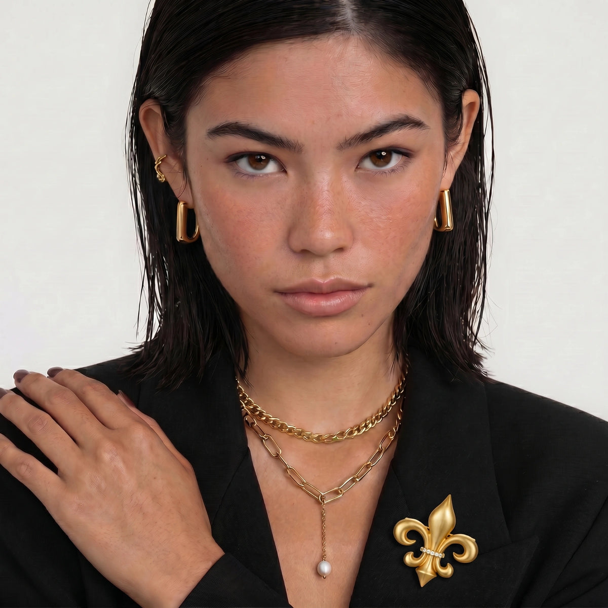 Royal Fleur Brooch | 18K Gold Plated Eco Brass