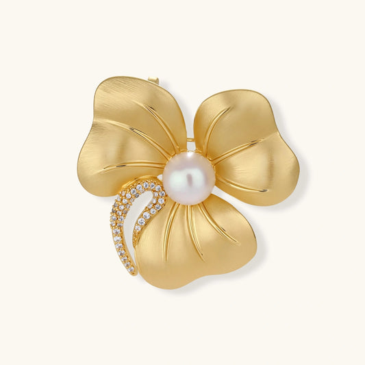 Golden Bloom Brooch | 18 K Gold Plated Eco-Brass