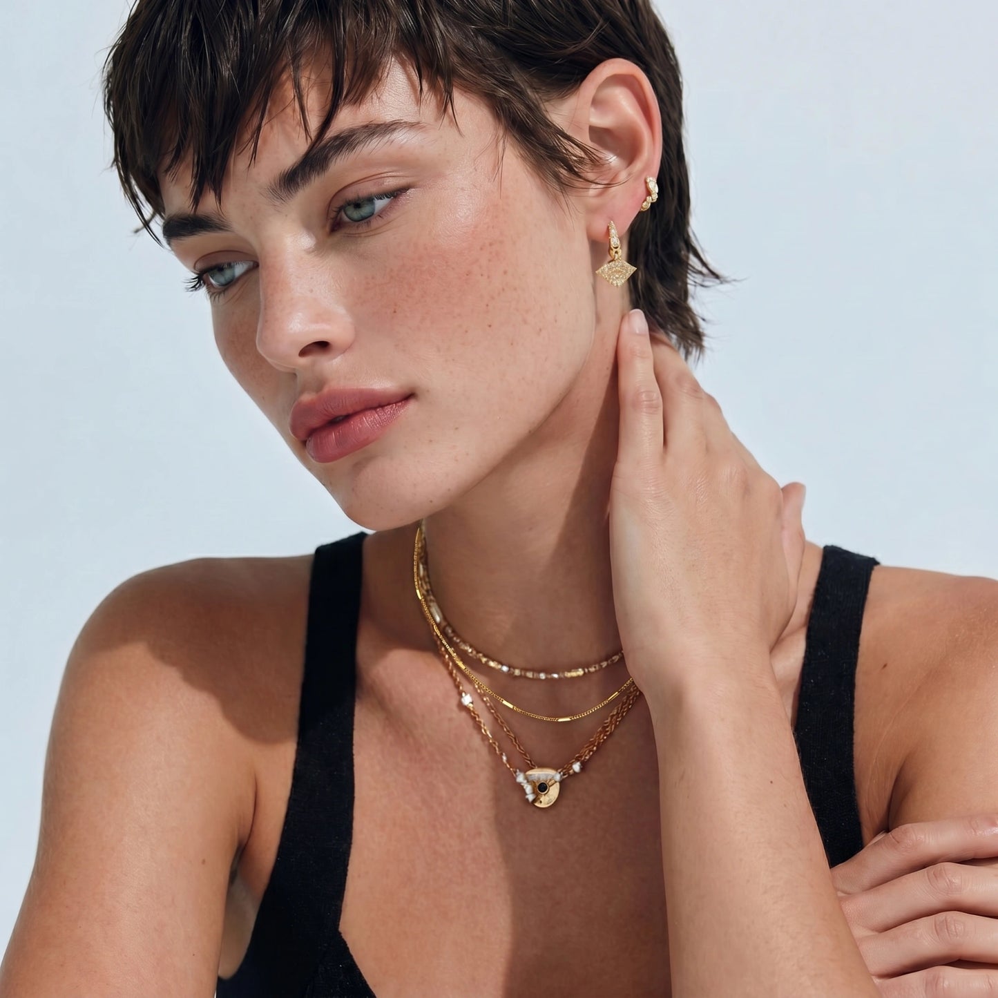 Golden Minimalist Chain in Platinum-Plated 925 Sterling Silver | adjustable