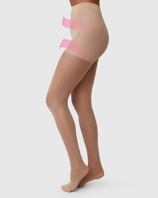 Strømpebukse MOA Control Top Tights | 20 Denier | Sand | Resirkulert Materiale