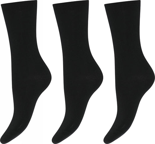 Ankelsokker 3-Pk | Økologisk Bomull | Svart | 37-41 (Onesize)